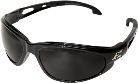 Edge Eyewear TSM216 Black Frame, Polarized Smoke Lens Glasses