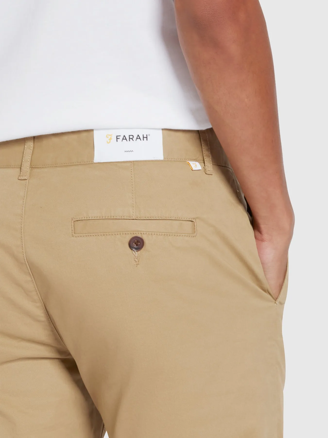 Elm Regular Slim Fit Chinos In Beige