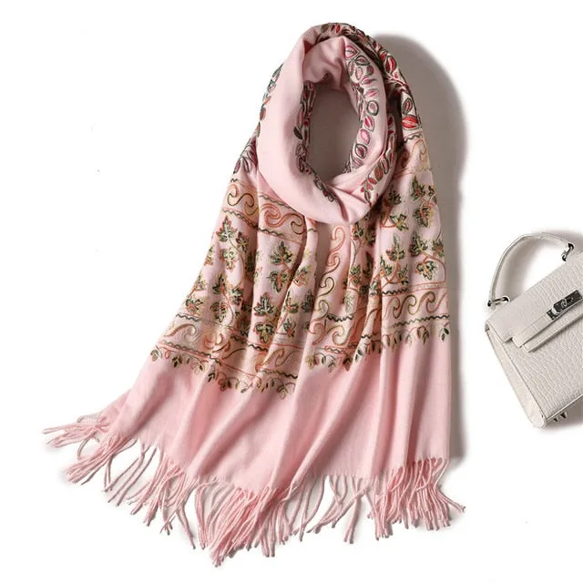 Fashion Winter Tassel Scarf Printed Bandana Shawl #2029