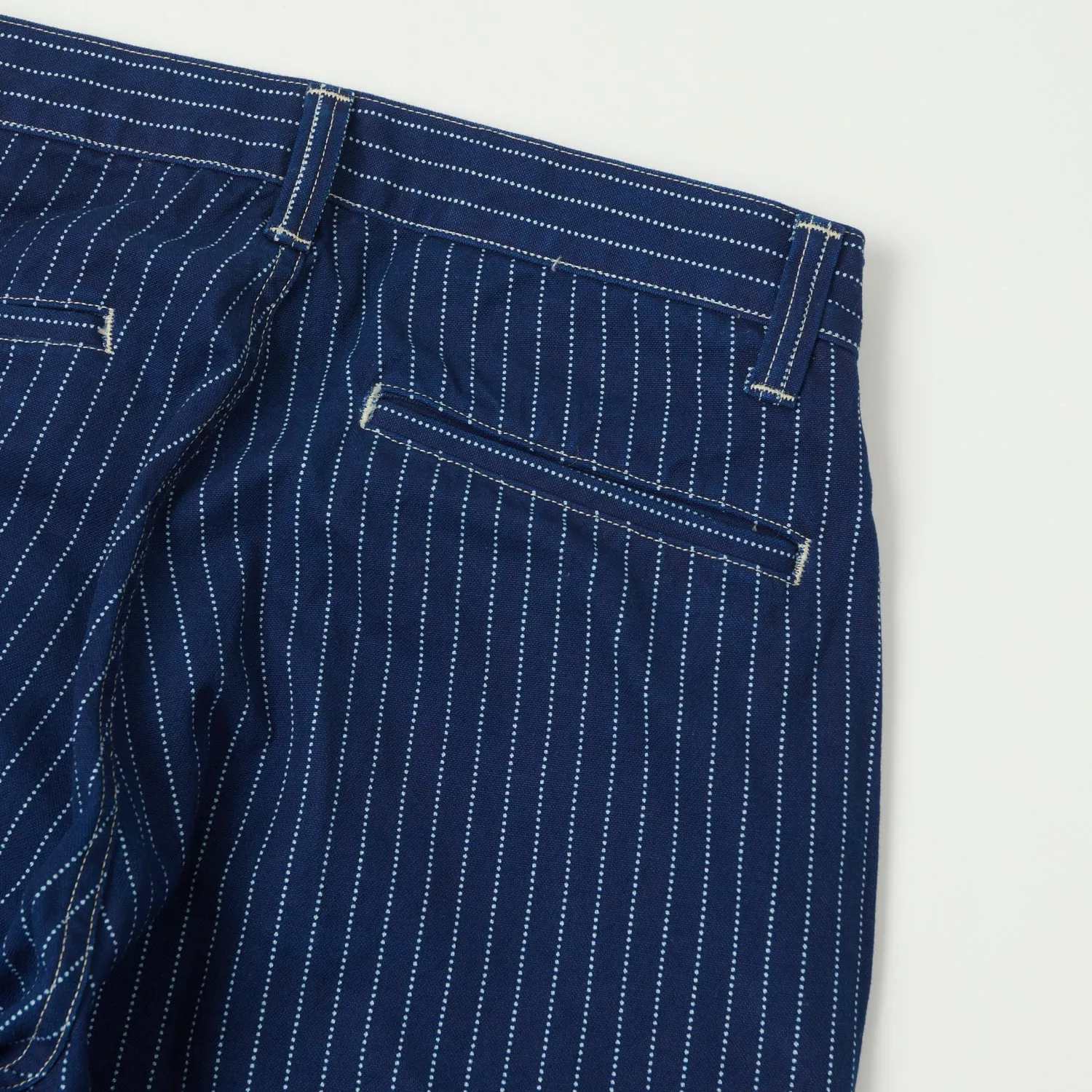 Full Count 1128-4 Stripe Farmer Trouser - Indigo Wabash