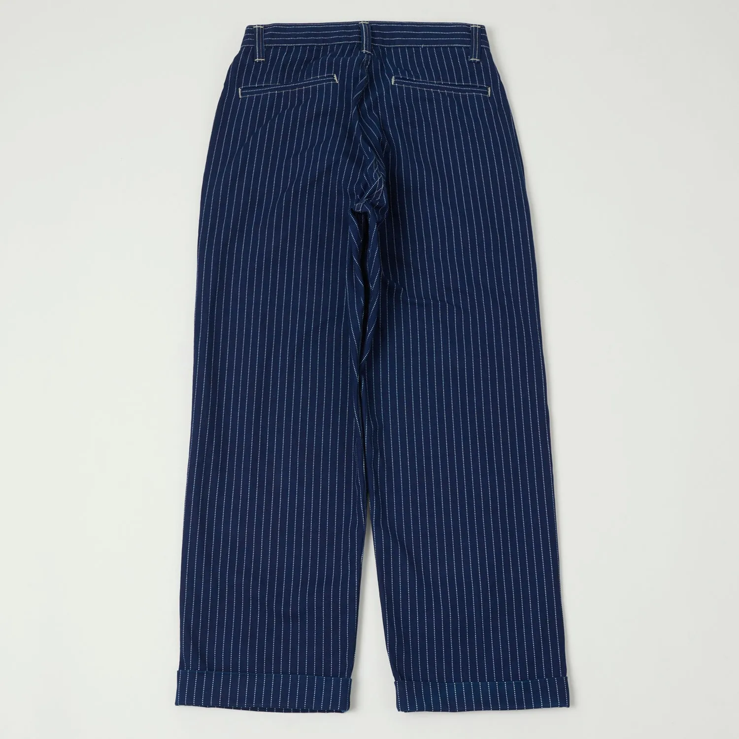 Full Count 1128-4 Stripe Farmer Trouser - Indigo Wabash