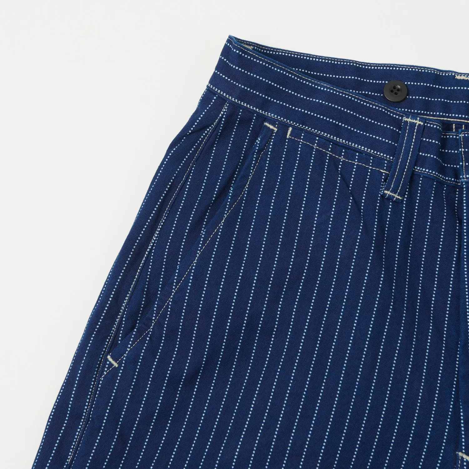 Full Count 1128-4 Stripe Farmer Trouser - Indigo Wabash