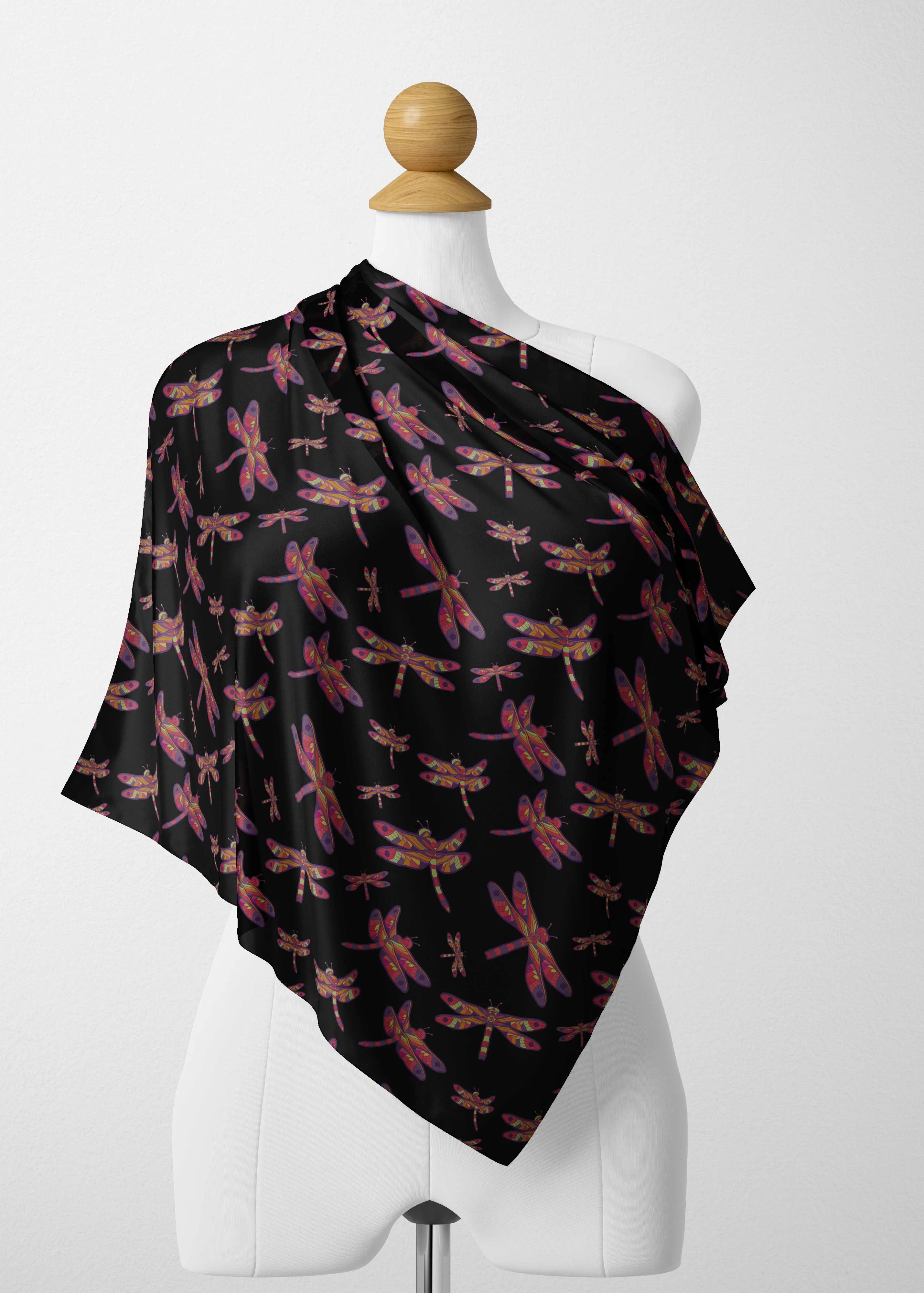 Gathering Noir Satin Shawl