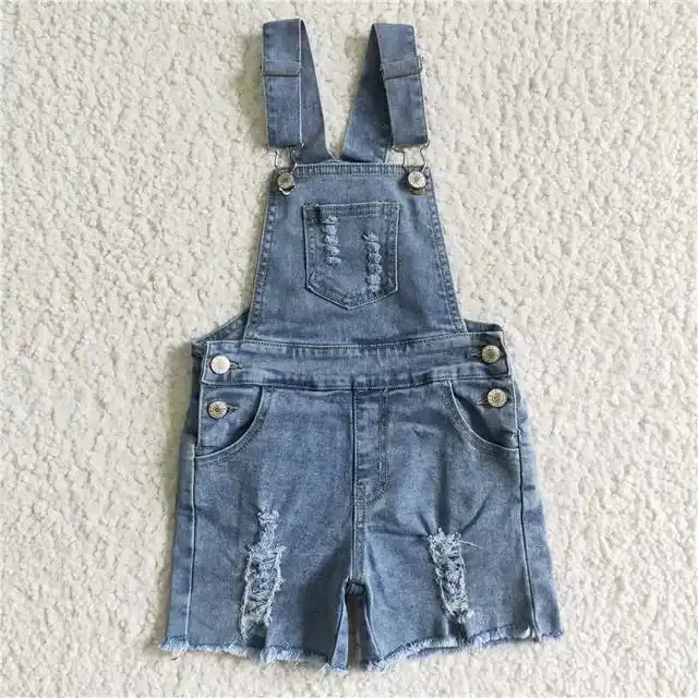 Girls' Denim Overall Jumpsuit