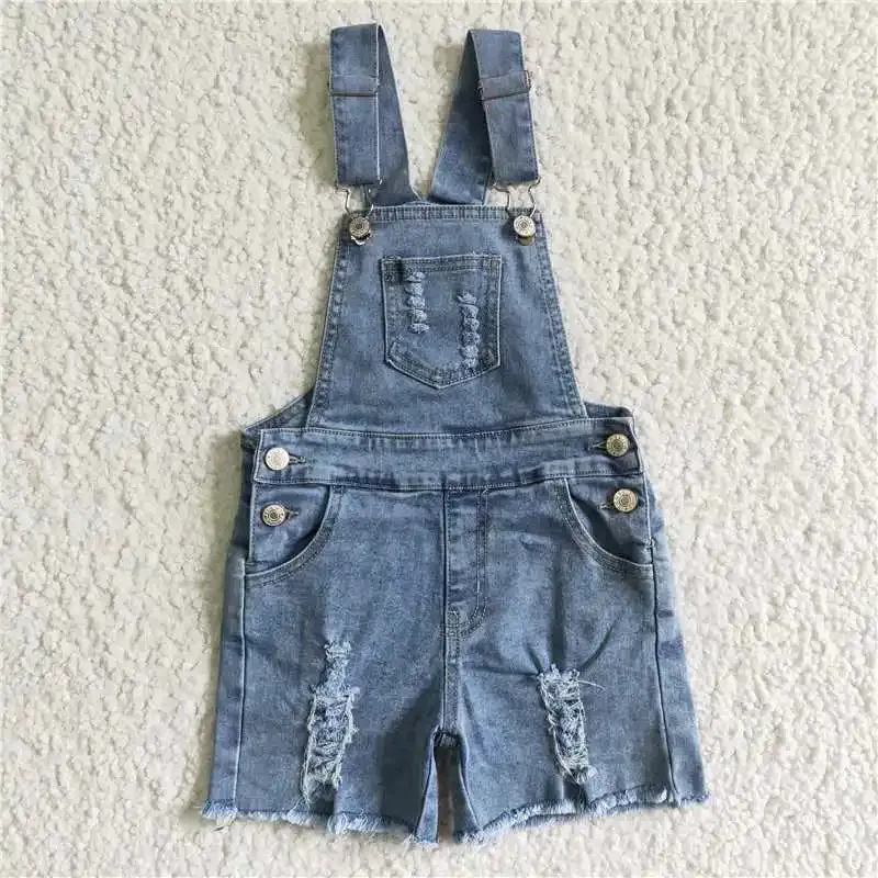 Girls' Denim Overall Jumpsuit