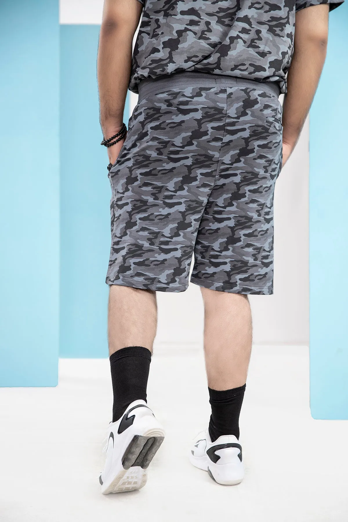 Grey Camo Shorts (Plus Size) - S21 - MSH004P