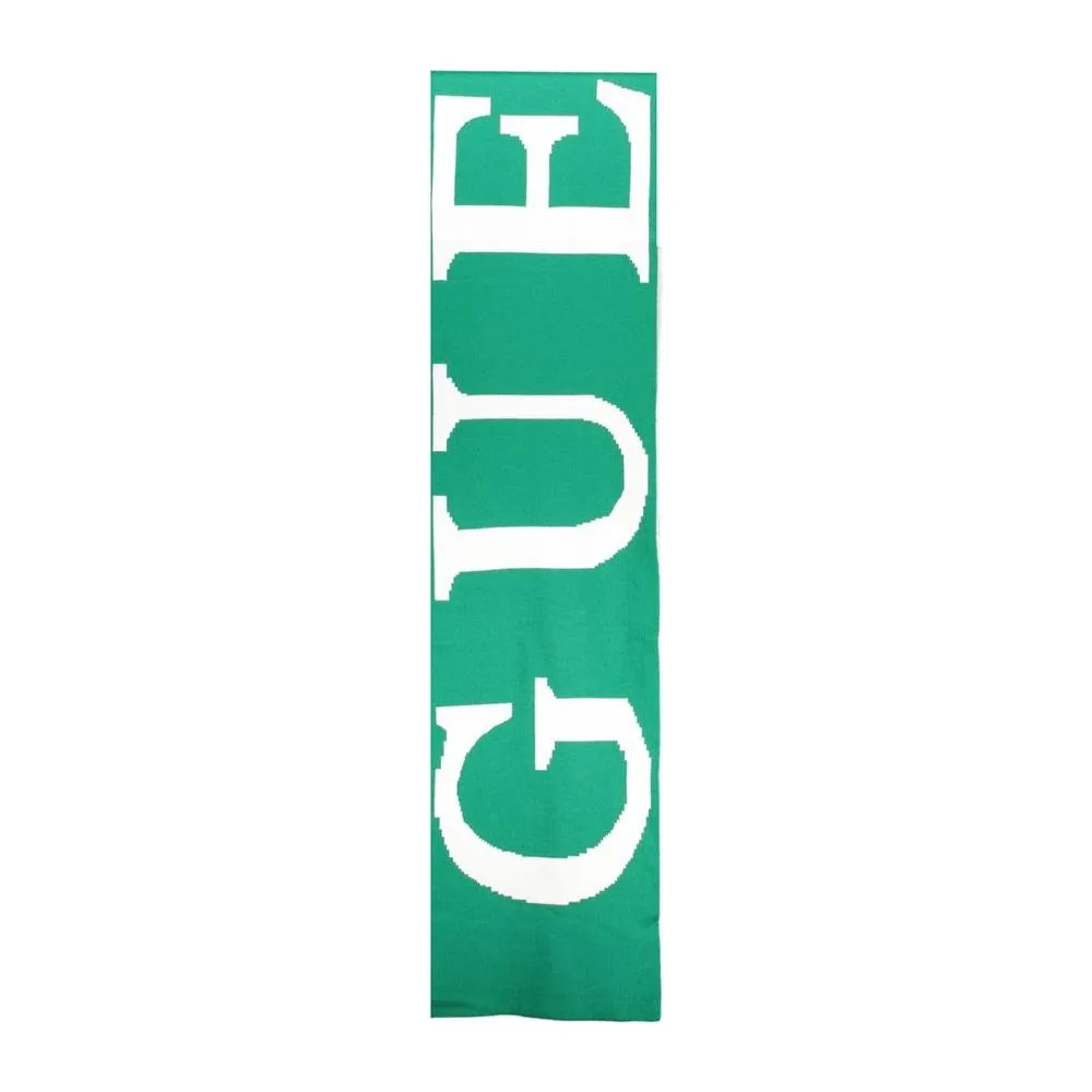 Guess Jeans Green Cotton Scarf