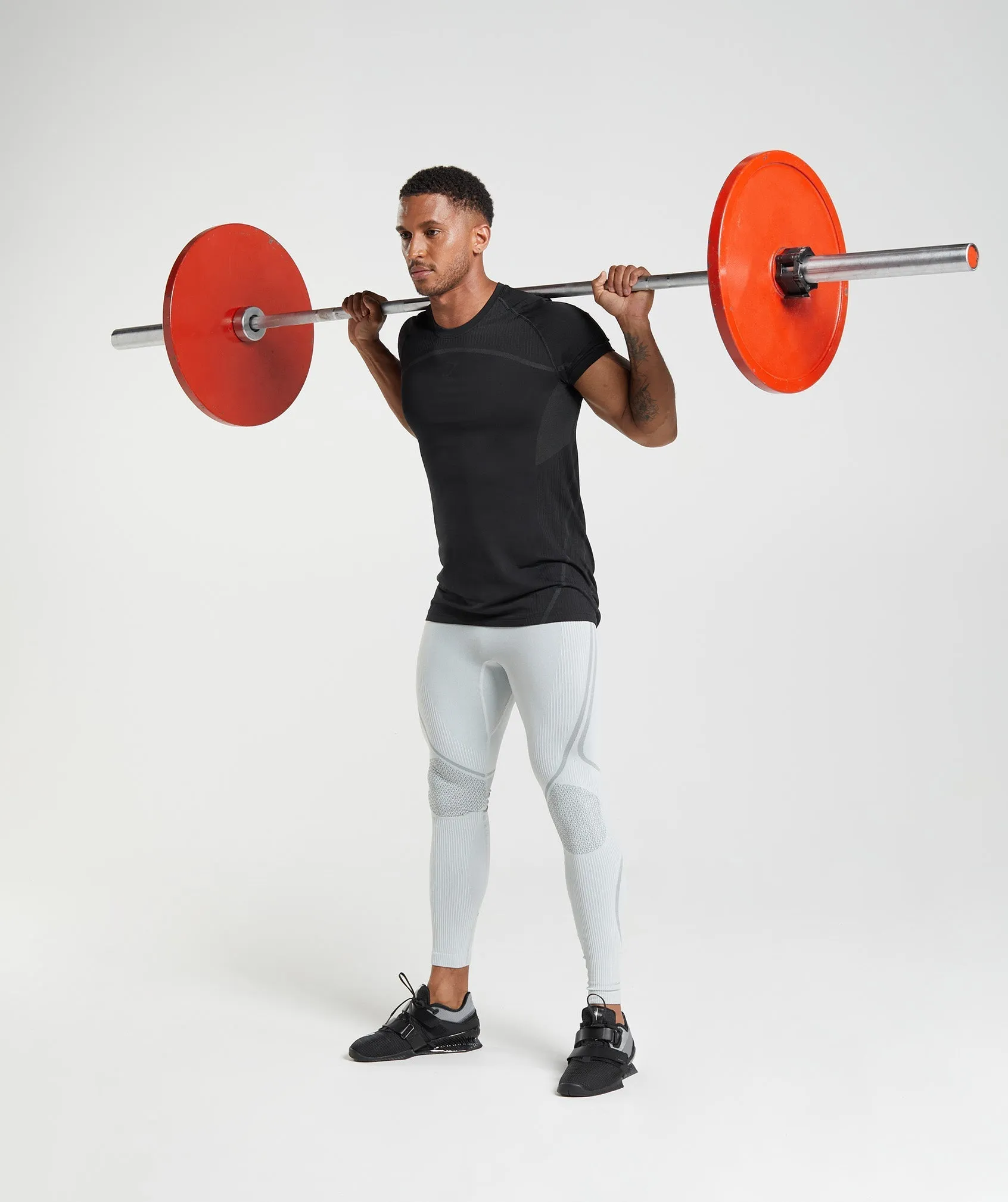 Gymshark 315 Seamless Tights - Light Grey/Charcoal Grey