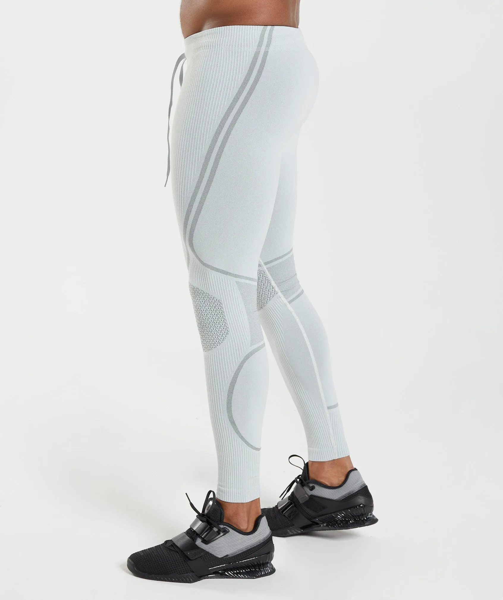 Gymshark 315 Seamless Tights - Light Grey/Charcoal Grey