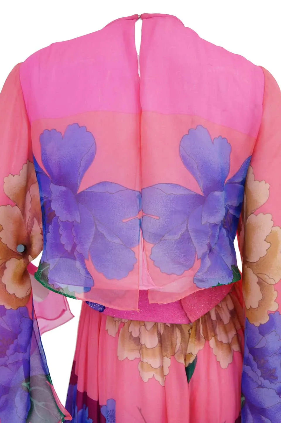 Hanae Mori Silk Floral Jumpsuit, 1970s