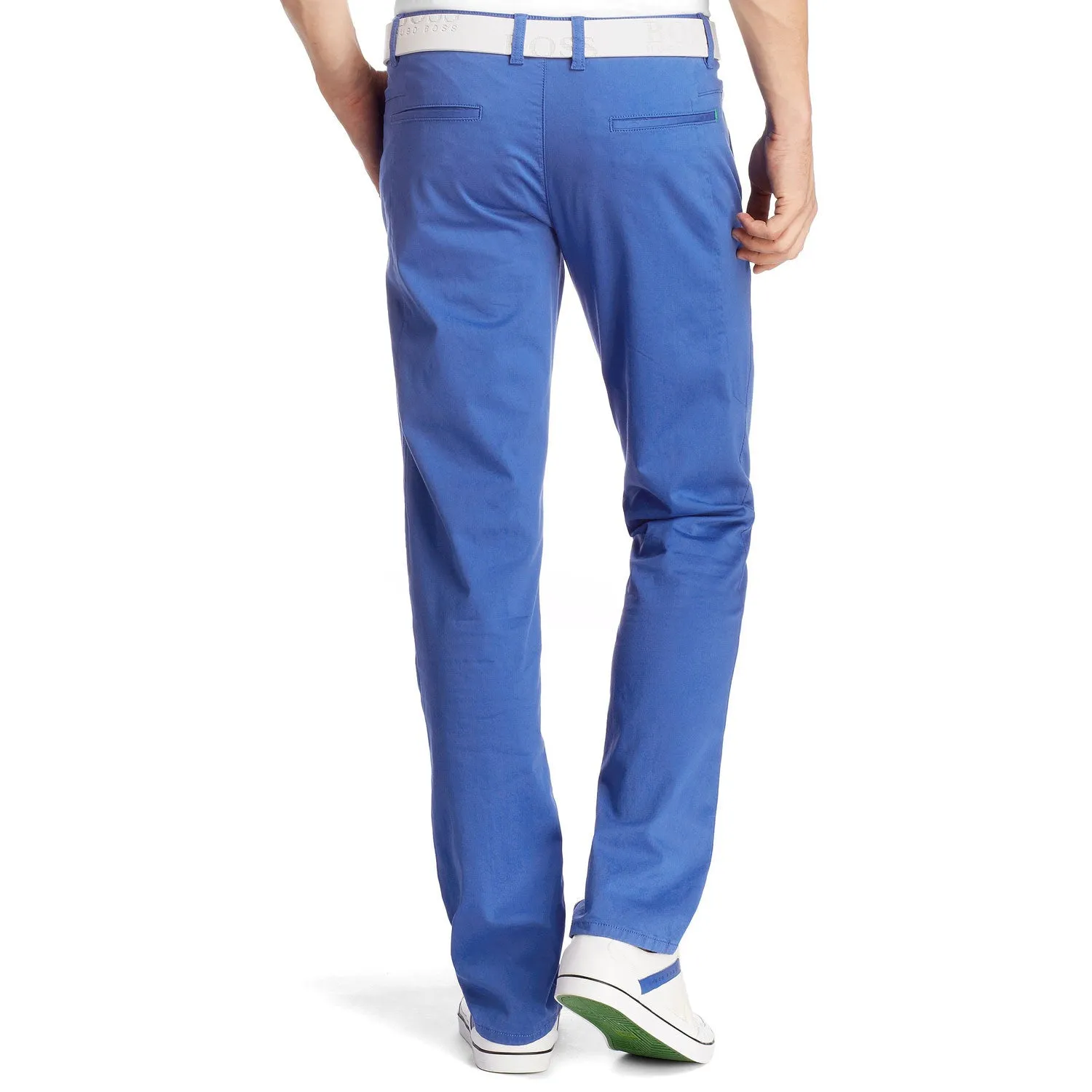 Hugo Boss Leeman Slim Fit Gabardine Weave Chinos - Open Blue