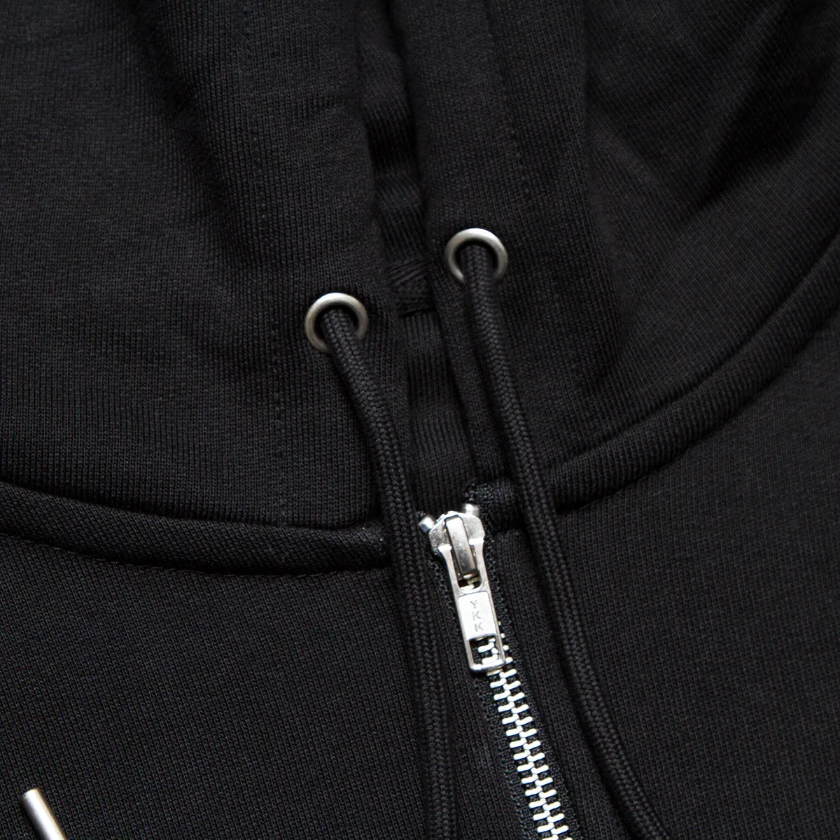 Illegal Rave Crest - Zipped Hood - Black