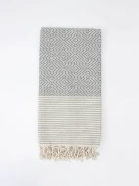 Inca Hammam Towel, Grey (Slight Seconds)