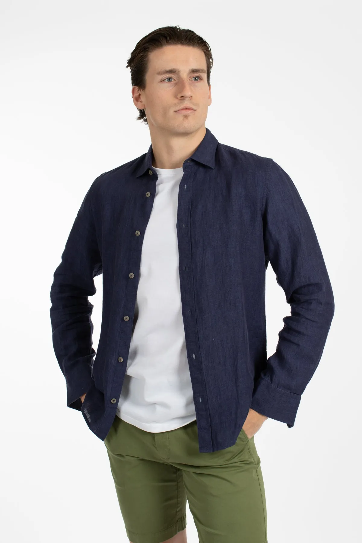 Indigo Linen Shirt