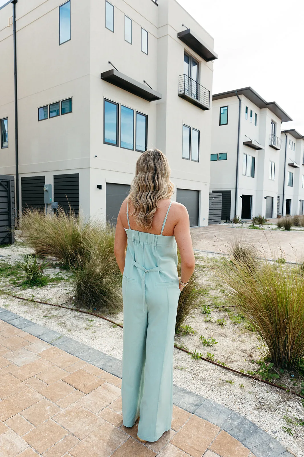 Jaclyn Fold Over Jumpsuit - Sage