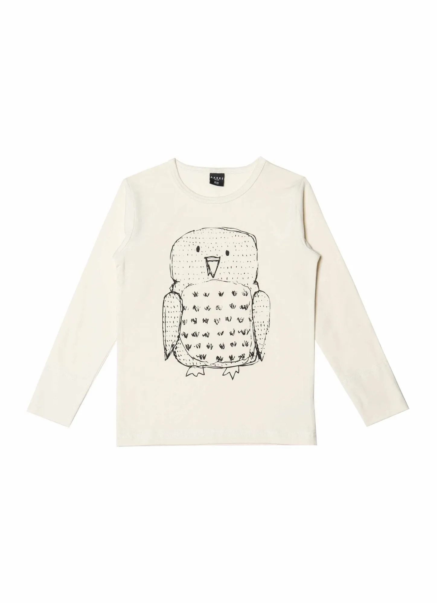 Kids' Long Sleeve Owl Shirt Natural White