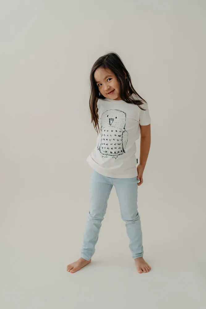 Kids' Owl T-Shirt Natural White