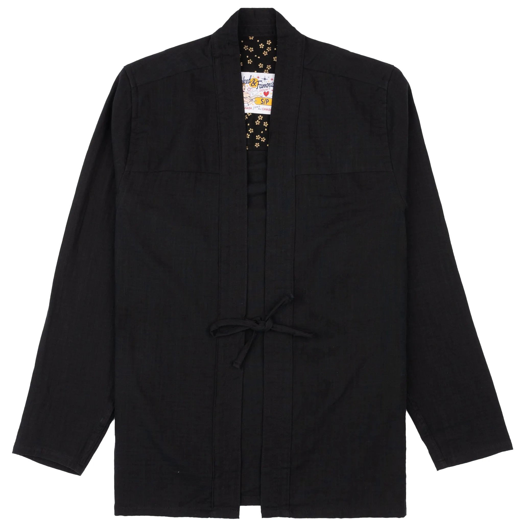 Kimono Shirt - Double Weave Gauze - Black