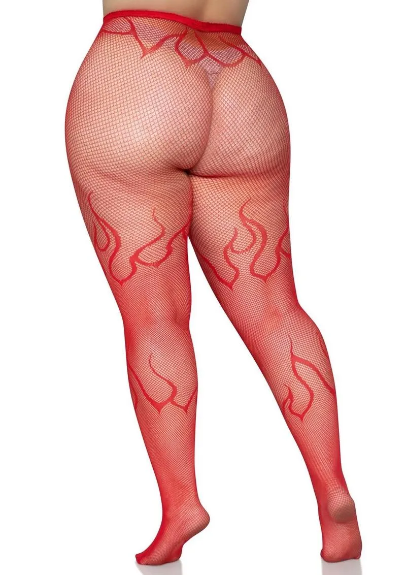 Leg Avenue Flame Net Tights