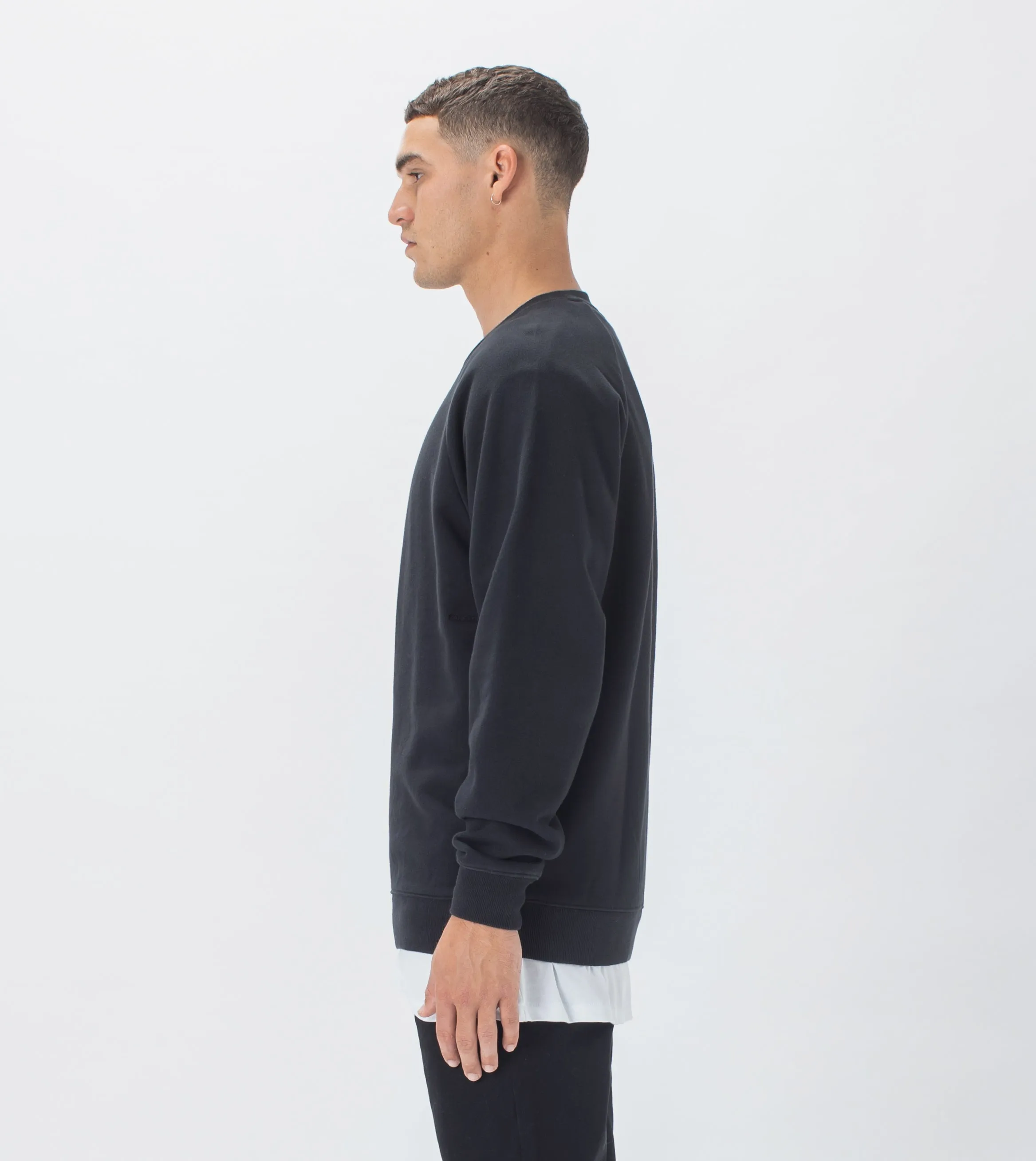 Lowgo Raglan Crew Sweat Black