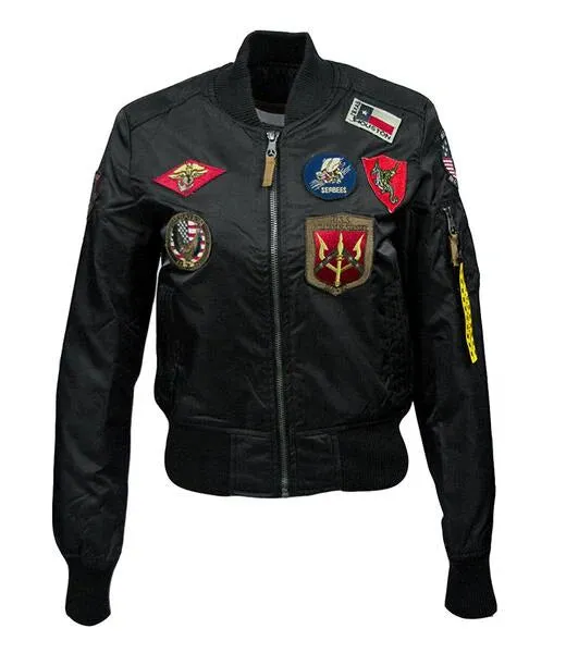 MA-1 Miss Top Gun Bomber Jacket With Patches