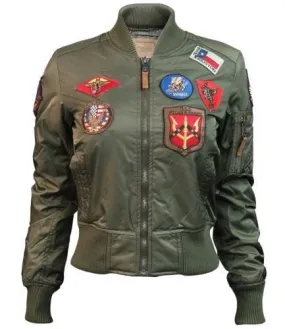 MA-1 Miss Top Gun Bomber Jacket With Patches