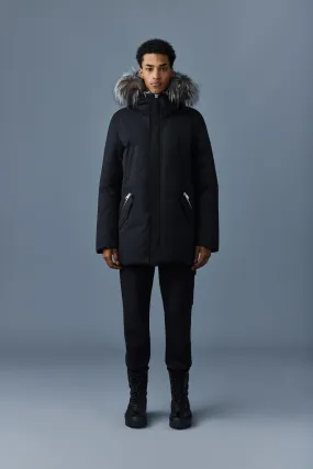 MACKAGE EDWARD-X - 2-in-1 Down Parka With Hooded Bib And Silver Fox Fur