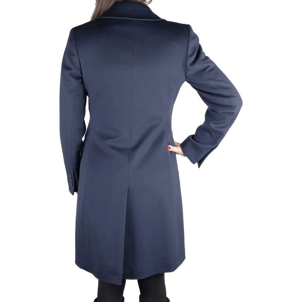 Made in Italy Blue Wool Women Coat