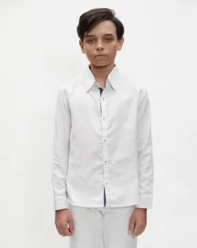 Marc Christian Kids Oxford Shirt White