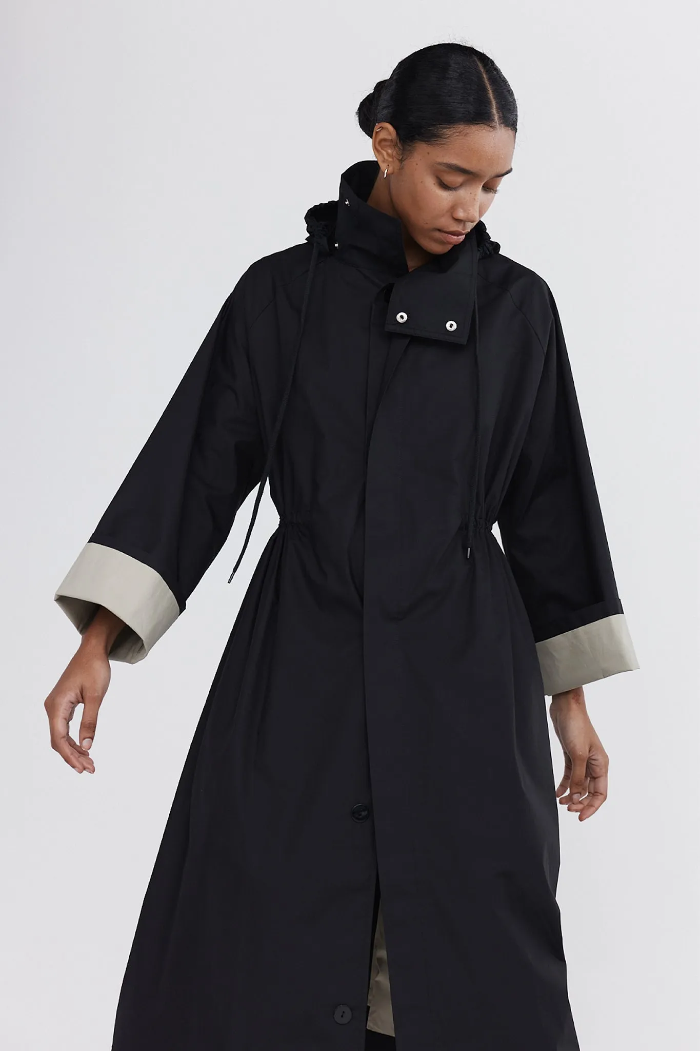 Marle Parker Jacket - Waxed Cotton - Black