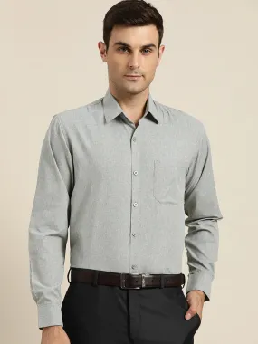 Men's Cotton Grey Casual Shirt