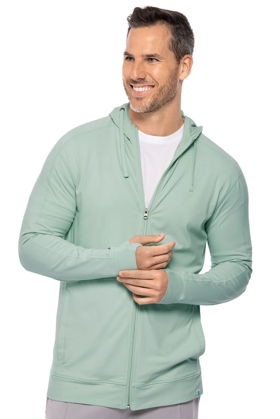 Men's LumaLeo Zip-Up Hoodie  |  Misty Aqua