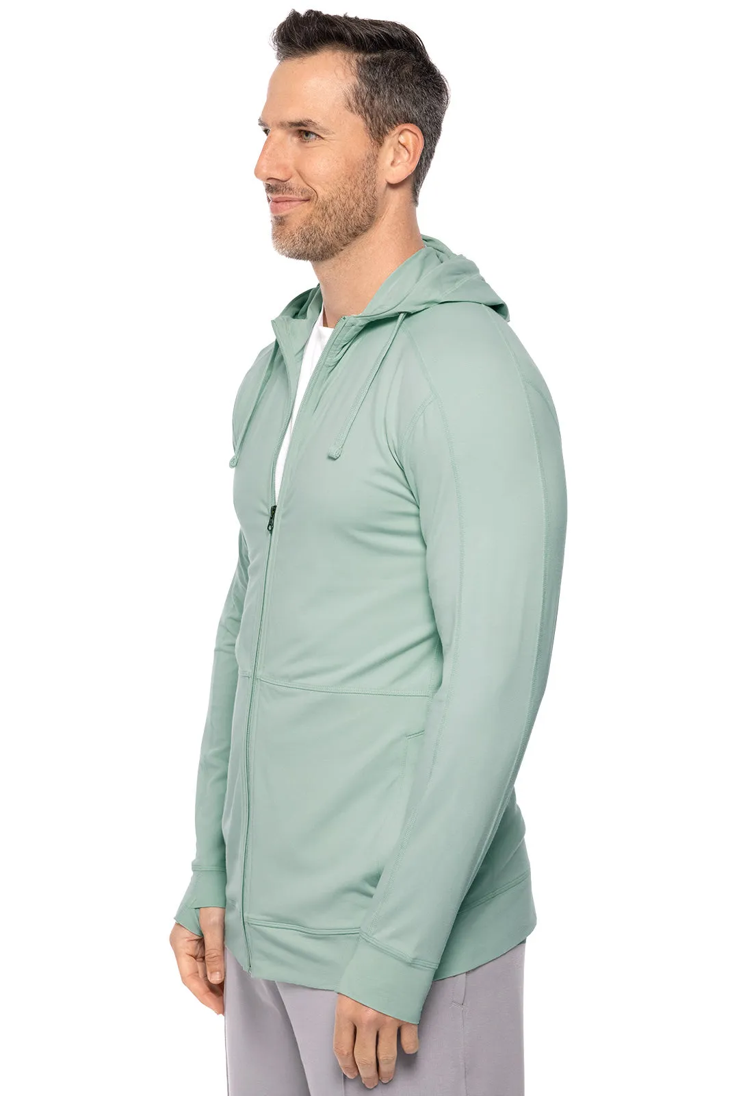 Men's LumaLeo Zip-Up Hoodie  |  Misty Aqua