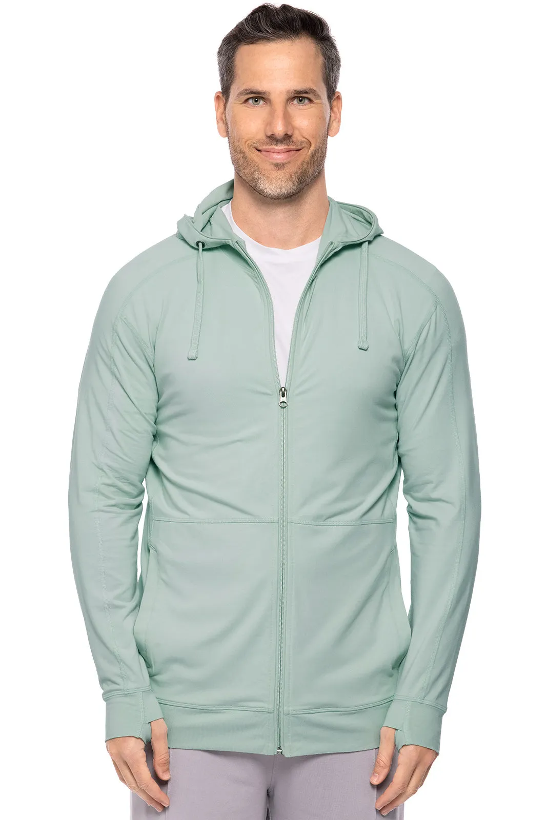 Men's LumaLeo Zip-Up Hoodie  |  Misty Aqua