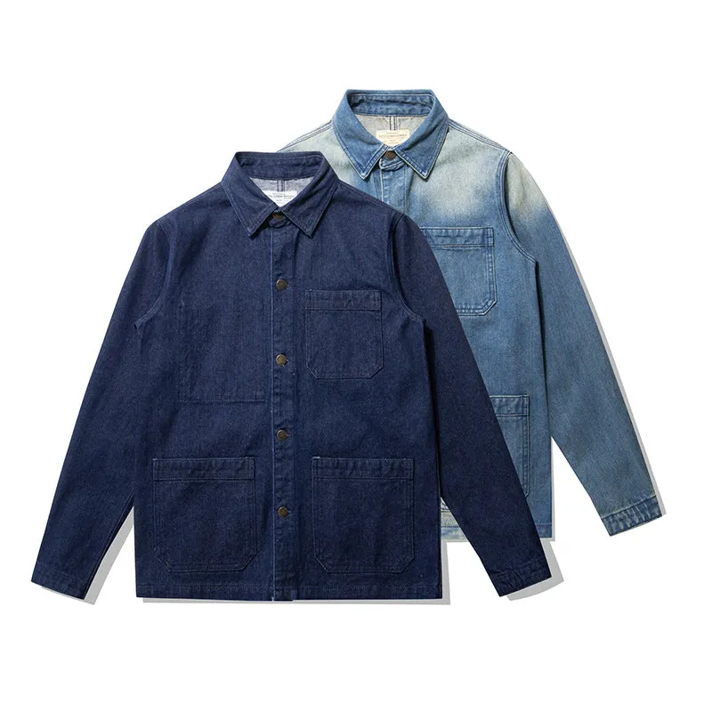 Men's Washed Denim Chore Jacket