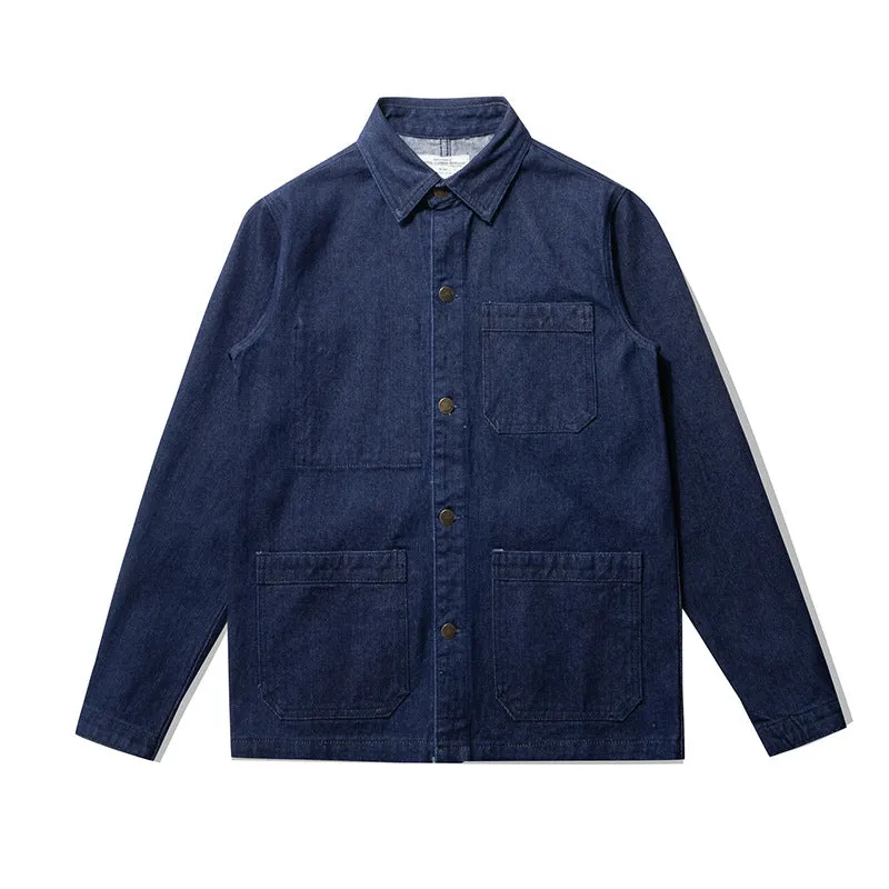 Men's Washed Denim Chore Jacket