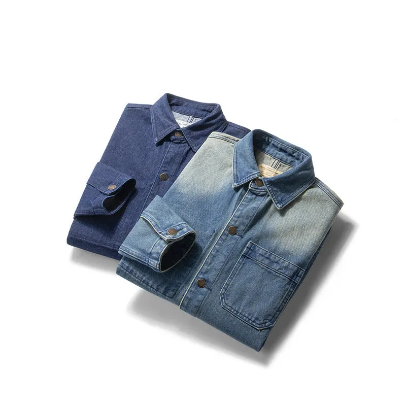 Men's Washed Denim Chore Jacket