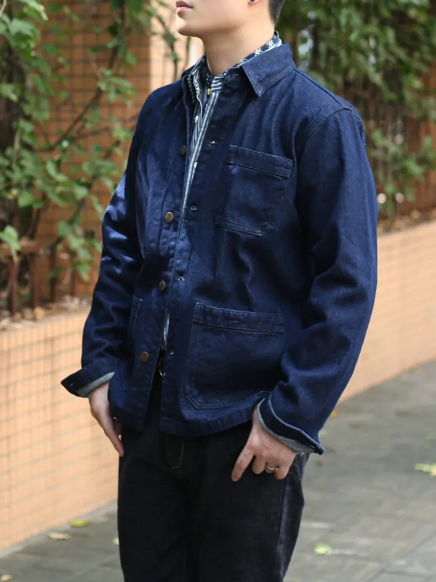 Men's Washed Denim Chore Jacket