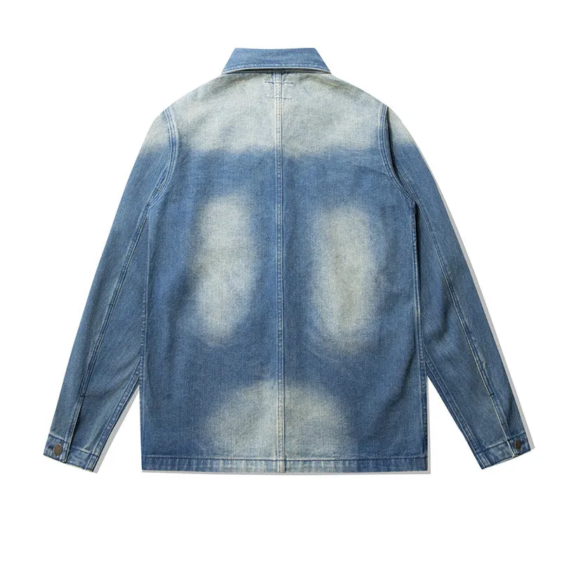 Men's Washed Denim Chore Jacket