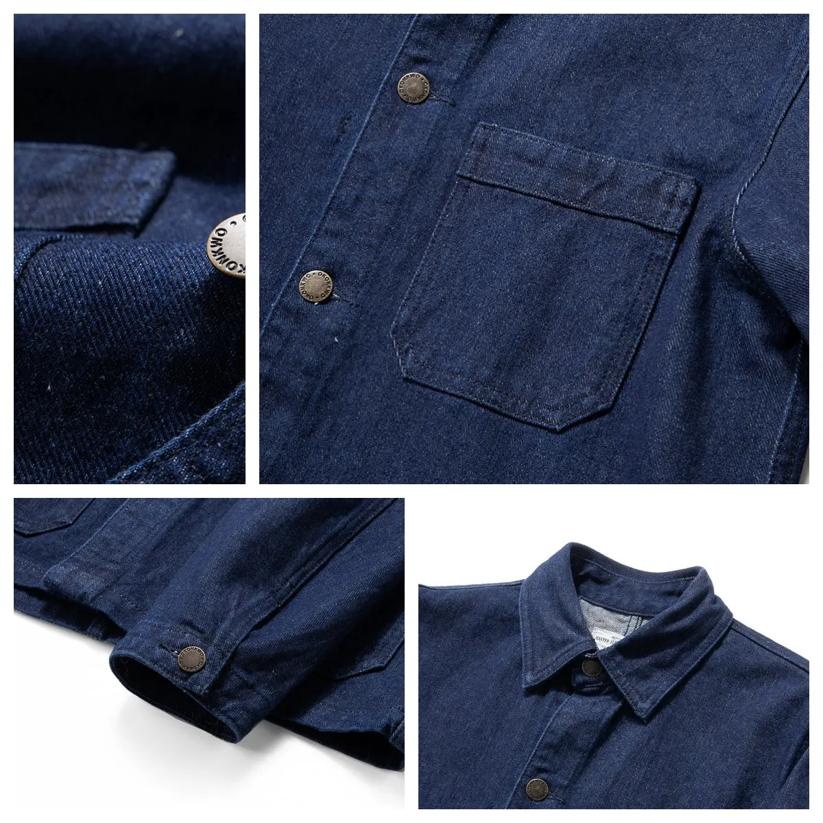 Men's Washed Denim Chore Jacket