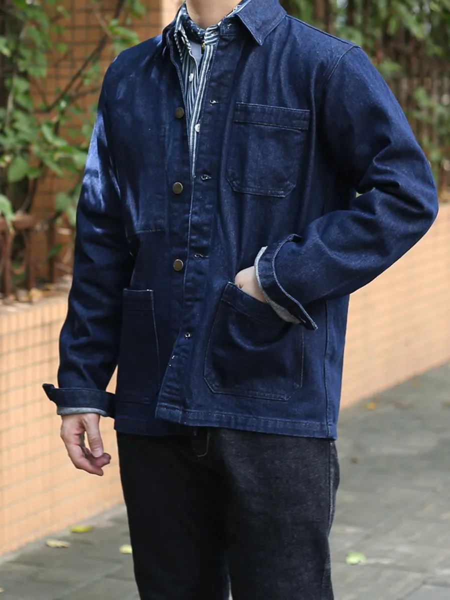 Men's Washed Denim Chore Jacket