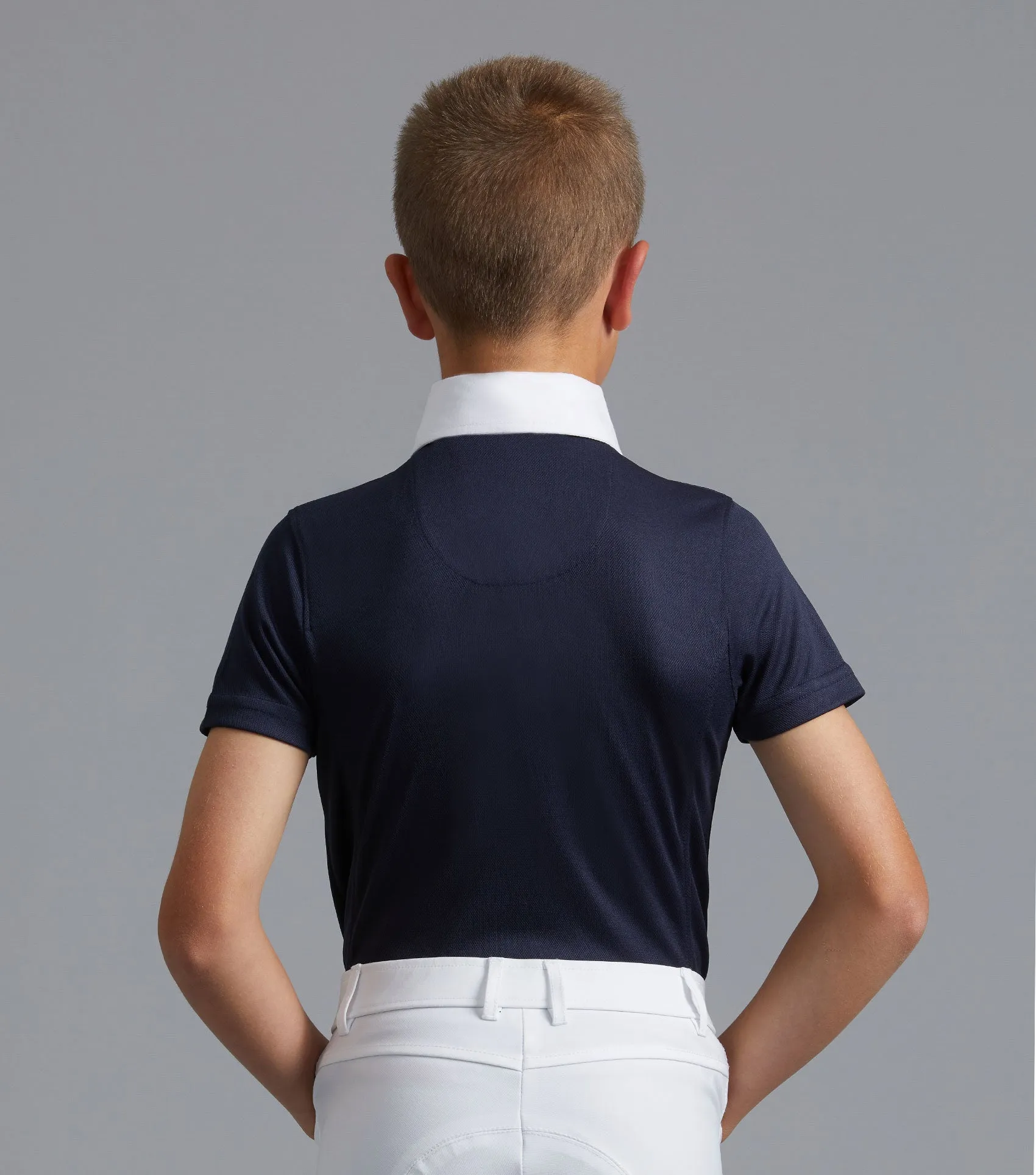 Mini Antonio Boy's Short Sleeve Show Shirt Navy