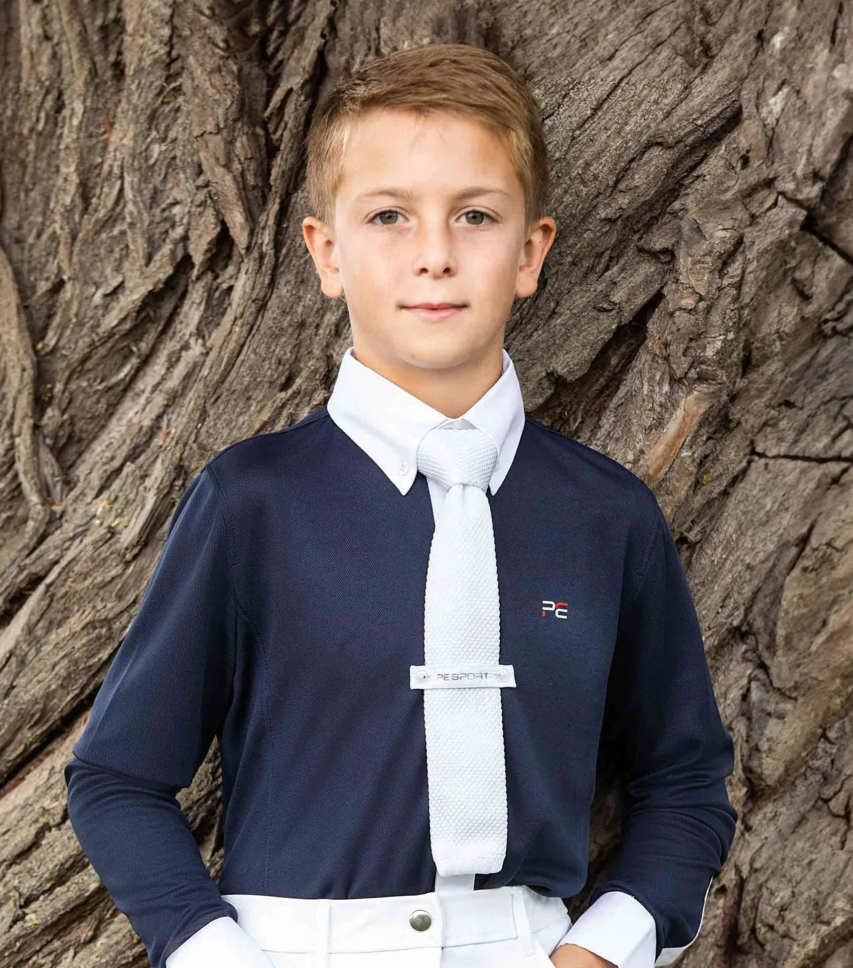 Mini Giulio Boy's Long Sleeve Show Shirt Navy