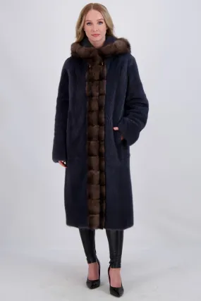 MINK PARKA WITH SABLE TRIM