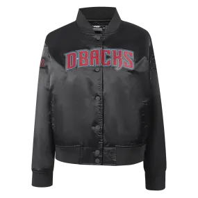 MLB ARIZONA DIAMONDBACKS CLASSIC WOMEN'S SATIN JACKET (BLACK)