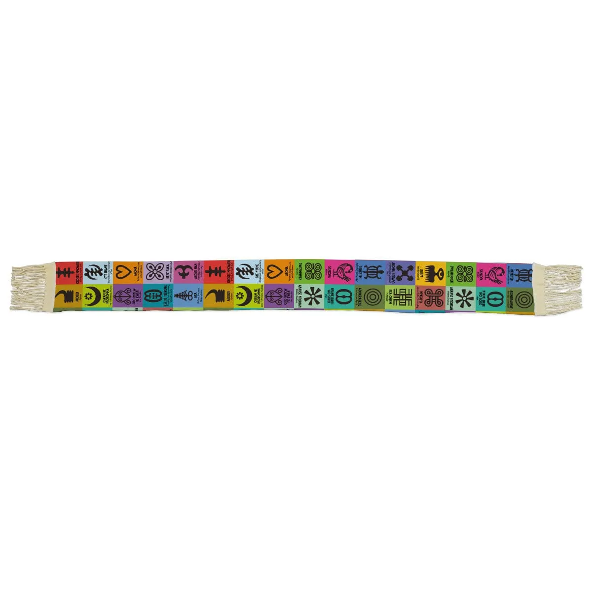 Multi Color Adinkra Symbols Scarf