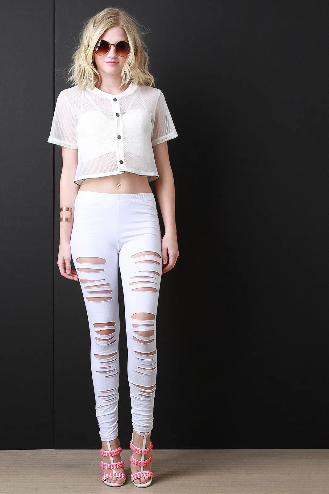 Multi-Cut Front Leggings