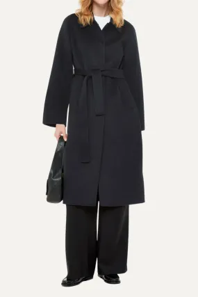 Nell Belted Doubled Faced Coat - Black