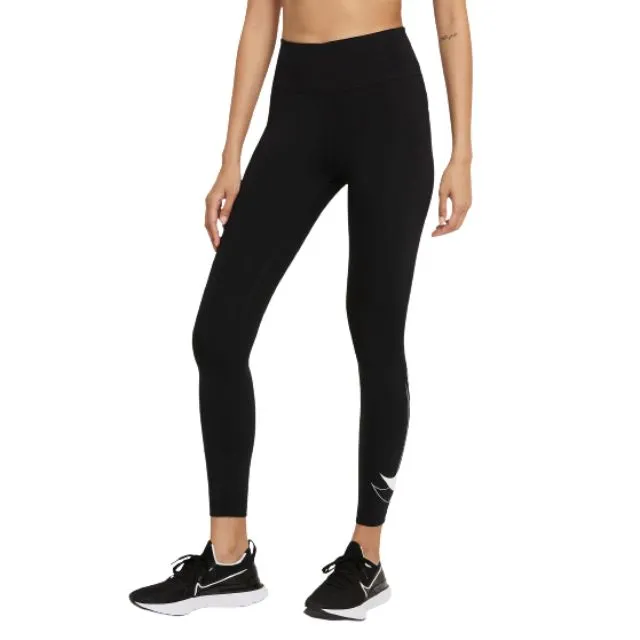 Nike Dri-Fit Swoosh Women Running Tight Black/White