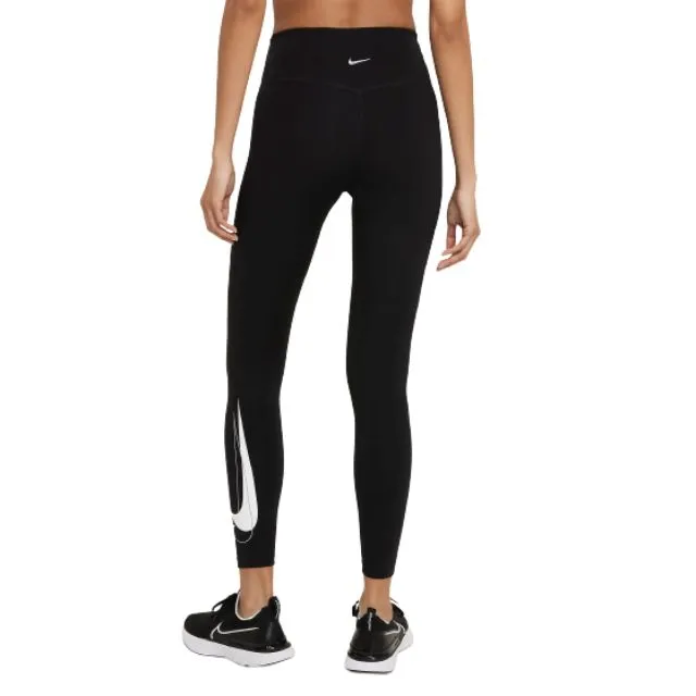 Nike Dri-Fit Swoosh Women Running Tight Black/White